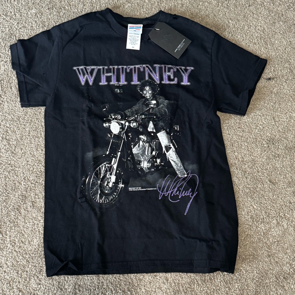 Junk Food Clothing Black Tee with Purple Graphic